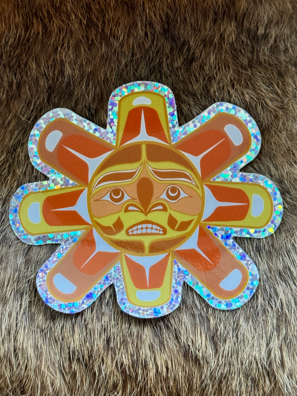 Glittery Sun Sticker