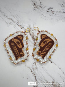 Bear head earrings