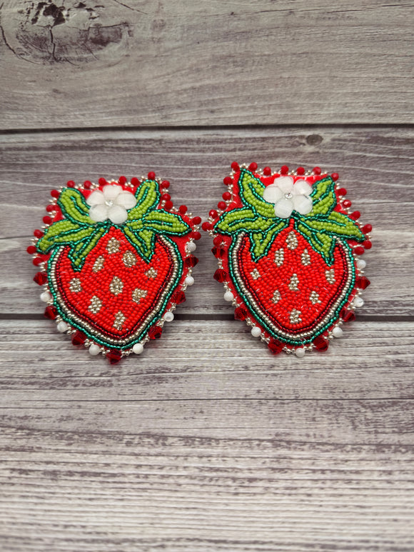 X-Large Strawberry Statement Earrings