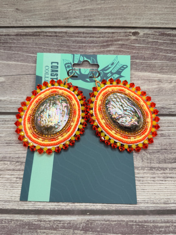 XL/G Abalone Shell Statement Earrings