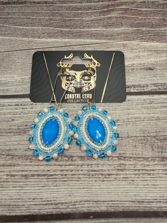 Blue and White Dangles