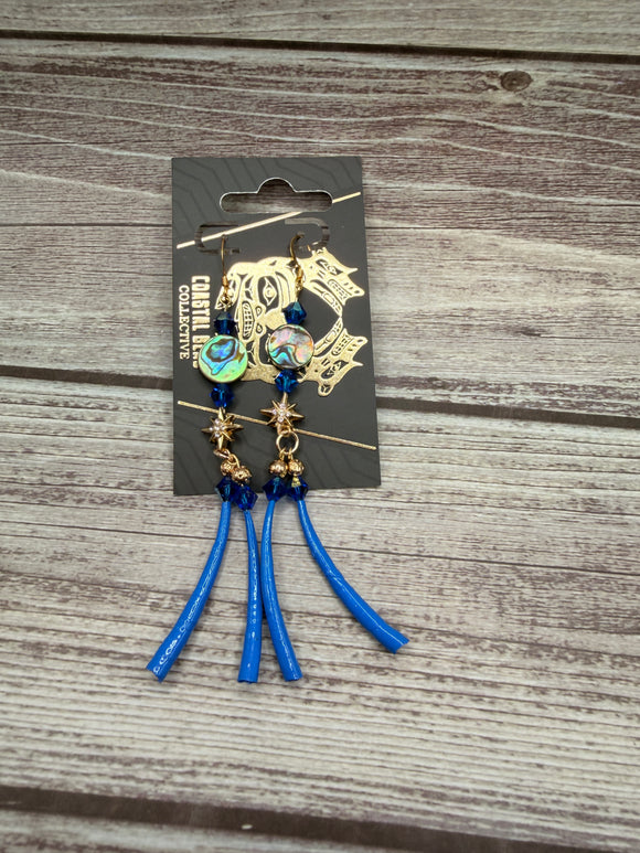 Dyed Mini Dentalium Star Drops