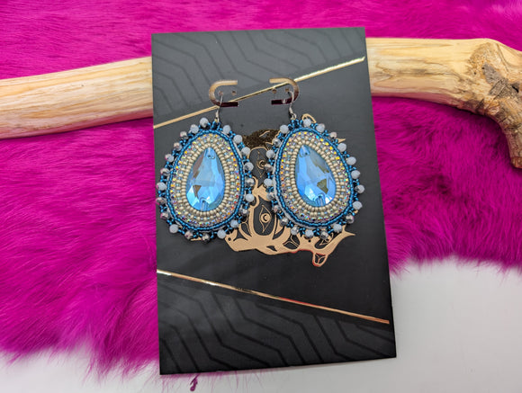 Blue crystal drops