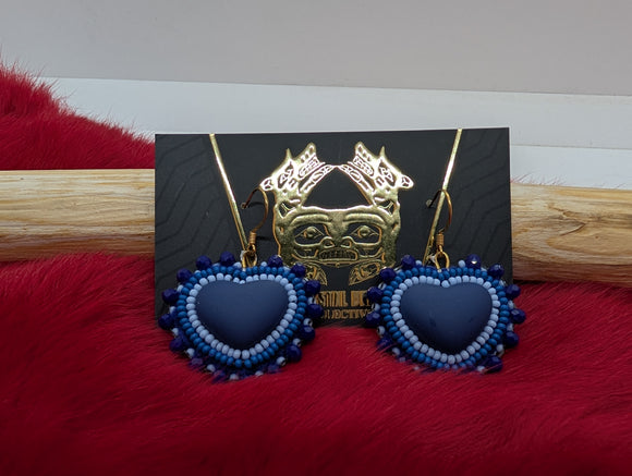 Navy heart minis