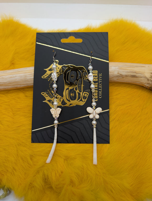 White Butterfly dangles