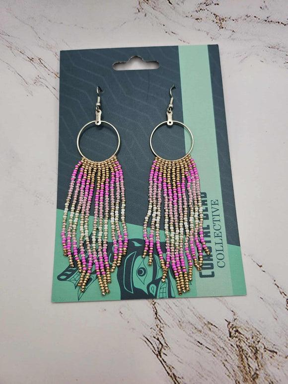 Pink and gold fringe